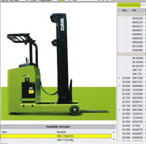 Phụ tùng xe nâng điện Clark