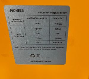 Pin lithium xe nâng kho lạnh dung lượng cao