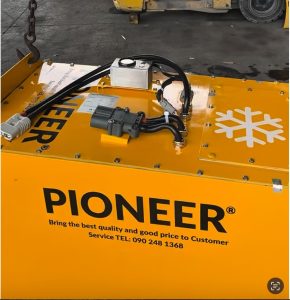 pin lithium xe nâng kho lạnh